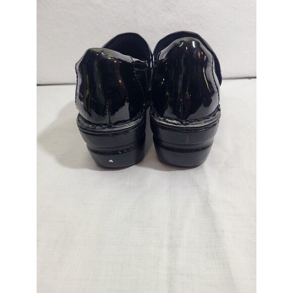 B.O.C. Nurse Platform Leather Slip On Clogs Work Shoes 9 Black Shiney - Picture 4 of 7